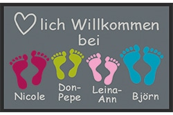 Fußmatte Family Willkommen - Variante 01