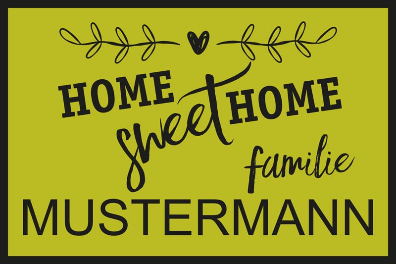 Fußmatte Home sweet Home - Familie | Meine Designmatte | Flachgewebe-Teppiche