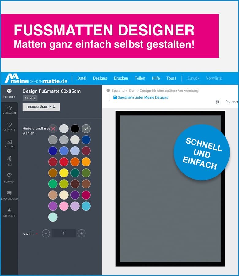 Individuelle Fußmatten und Logomatten selbst gestalten